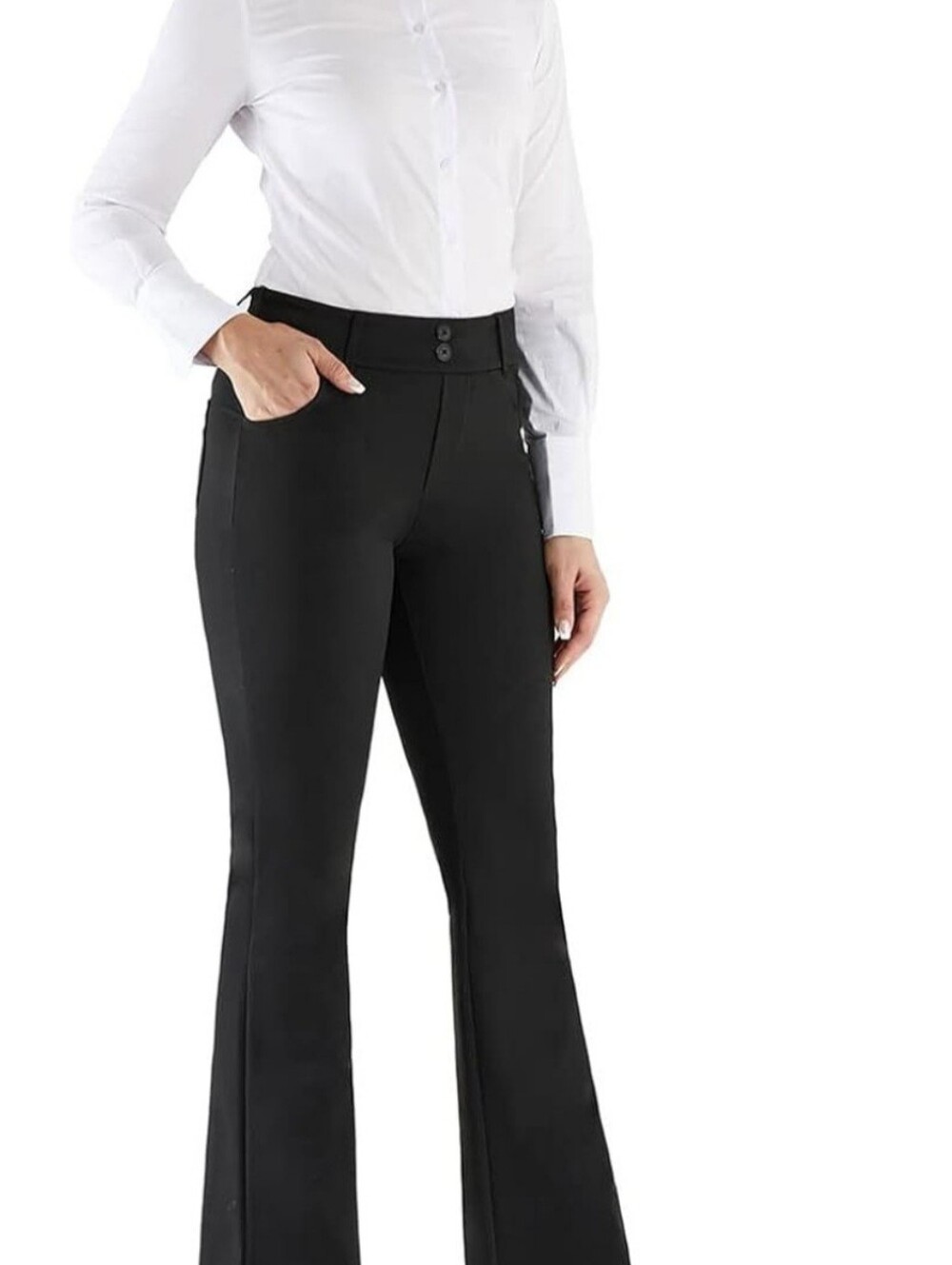 Women's Skinny Leg Work Pull on Slim Stretch Pants